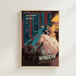Heckscheibe (1954) - Filmplakat (regulärer Stil) Kunstdrucke, Wohnkultur, Kunstplakat für Geschenk ， Leinwandplakat
