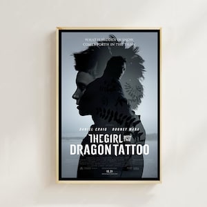 A Garota com a Tatuagem de Dragão (2011) - Pôster de Filme (Estilo Regular) Impressões Artísticas, Decoração de Casa, Pôster de Arte para Presente, Pôster em Tela