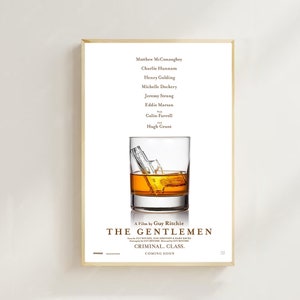 The Gentlemen (2020) - Pôster de filme (estilo regular) Impressões artísticas, decoração para casa, pôster de arte para presente, pôster em tela
