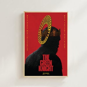The Green Knight (2021) - Pôster de filme (estilo regular), impressões artísticas, decoração para casa, pôster de filme vintage, pôster em tela