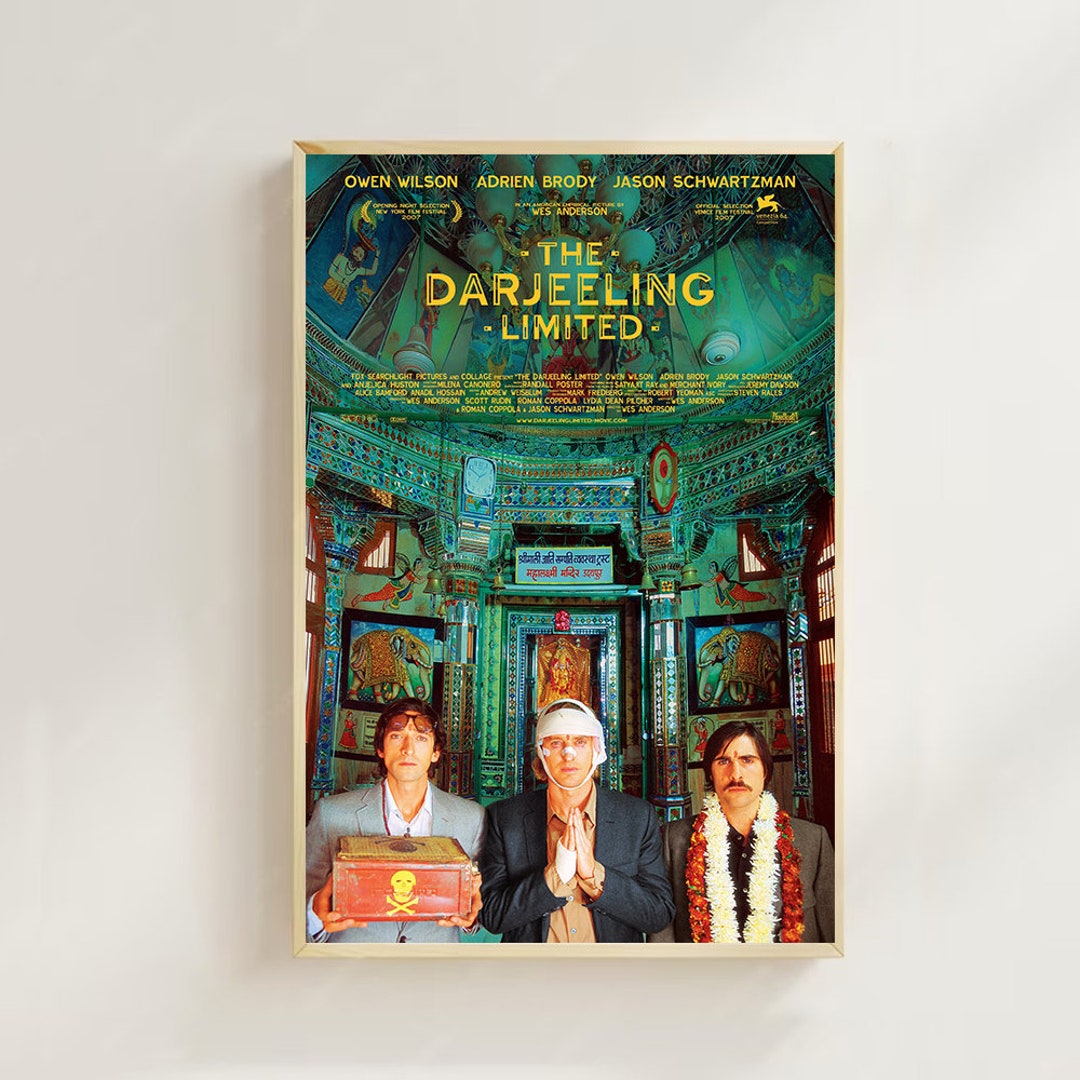 The Darjeeling Limited Movie Poster Vintage Film Art Canvas Print,room