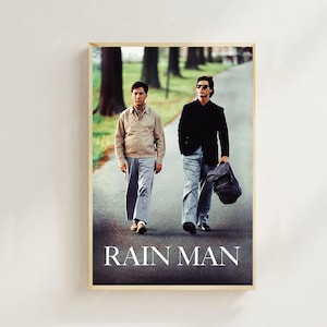 Rain Man (1988) - Pôster de filme (estilo regular), impressões artísticas, decoração para casa, pôster de filme vintage, pôster em tela