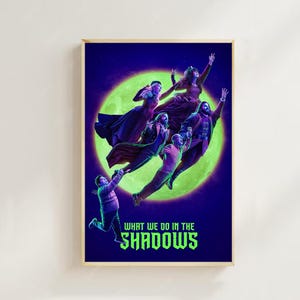 O Que Fazemos nas Sombras (2019) - Impressão de pôster de filme, decoração para casa, pôster de arte para presente, arte de filme vintage, pôster em tela