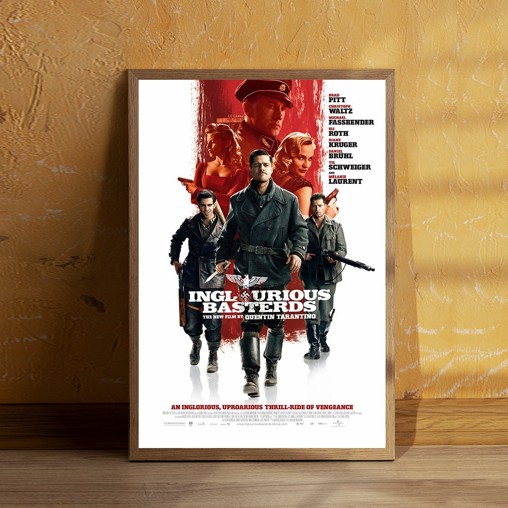 Inglourious Basterds Movie Poster: Vintage Film Art Print,room Decor,wall  Art,poster Gift,film Fan Collection - Etsy, image size:1000x1000