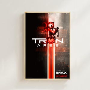 Tron Ares Movie Poster: Sci-Fi Canvas Art Print, Home Decor,Wall Art,Poster Gift,Film Fan Collection