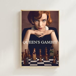 O Gambito da Rainha (2020) - Cartaz de filme (estilo regular) Impressões de arte, decoração para casa, cartaz de arte para presente, cartaz de tela