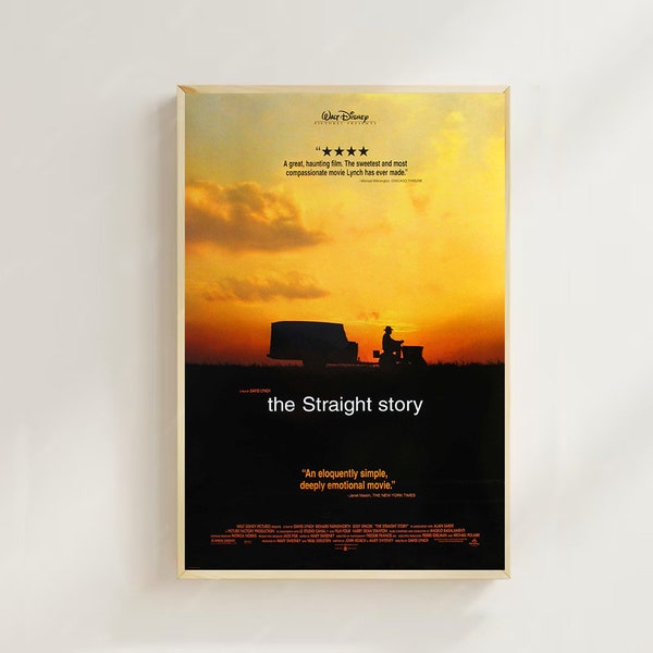 The straight story-- Movie  Poster (Regular Style) Art Prints,Home Decor,Vintage Movie Poster, Art Poster for Gift，Canvas Poster