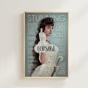 Corsage (2022) - Pôster de filme (estilo regular) Impressões artísticas, decoração para casa, pôster de arte para presente, pôster em tela