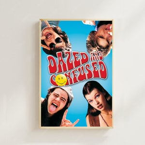 Dazed and Confused (1993)--Pôster de filme (estilo regular) Impressões de arte, decoração para casa, pôster de filme vintage, pôster de tela