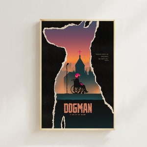 DogMan--Impressão de pôster de filme, decoração para casa, pôster de arte para presente, arte de filme vintage, pôster de tela