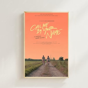 Llámame por tu nombre (2017) - Póster de película (estilo regular) Impresión artística, Decoración del hogar, Póster artístico para regalo, Póster en lienzo