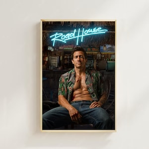 Road House (2024) -- Impressão de arte de pôster de filme, decoração de casa, pôster de arte para presente, arte de filme vintage, pôster de tela