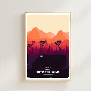 Into The Wild--Impressão de pôster de filme, decoração para casa, pôster de arte para presente, arte de filme vintage, pôster de tela