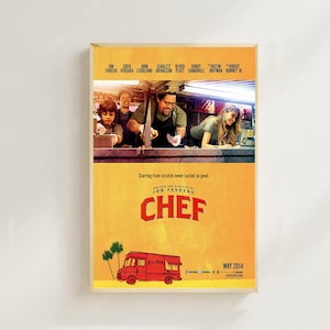 Chef (2014)--Impressão de pôster de filme, decoração para casa, pôster de arte para presente, arte de filme vintage, pôster de tela