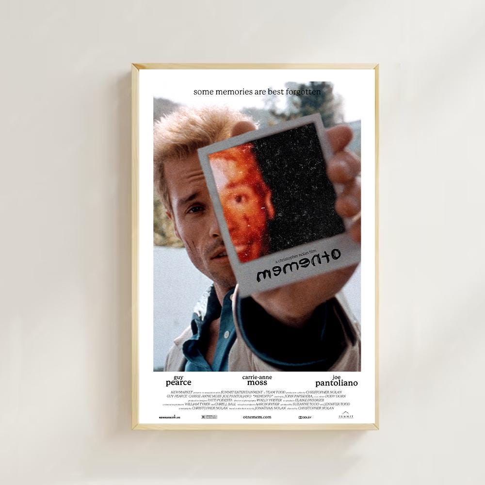 Memento Movie Poster Art Print: Vintage Film Canvas,room Decor