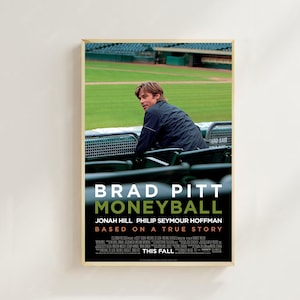 Moneyball (2011) --Movie Poster(Regular Style) Art Prints, Home Decor, Vintage Movie Poster,Leinwand Poster