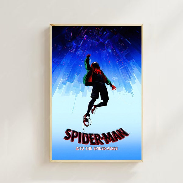 Spider-Man: Into the Spider-Verse (2018) -- Movie  Poster (Regular Style) Art Prints,Home Decor,Vintage Movie Poster, Art Poster for Gift