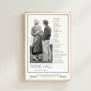 Annie Hall - Impressão artística de pôster de filme (estilo regular), decoração para casa, pôster de arte para presente, pôster em tela
