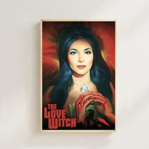 The Love Witch (2016) - Impressão artística de pôster de filme (estilo regular), decoração de casa, pôster de arte para presente, pôster em tela