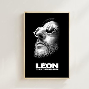 Leon, o profissional -- pôster de filme (estilo regular) impressões artísticas, decoração para casa, pôster de arte para presente, pôster em tela
