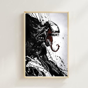 Venom (2018) — Impressão de pôster de filme, decoração para casa, pôster de arte para presente, arte de filme vintage, pôster em tela