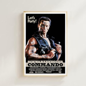 Commando (1985)--Movie  Poster(Regular Style) Art Prints,Home Decor,Vintage Movie Poster,Canvas Poster