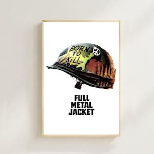 Full Metal Jacket (1987) - Cartaz de filme (estilo regular) impressões de arte, decoração para casa, cartaz de arte para presente, cartaz de tela