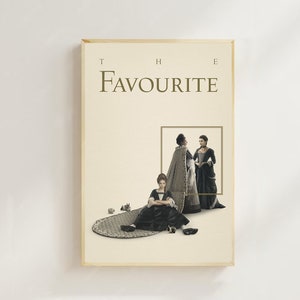 A Favorita (2018) - Pôster de Filme (Estilo Regular) Impressões Artísticas, Decoração de Casa, Pôster de Filme Vintage, Pôster de Arte para Presente, Pôster em Tela