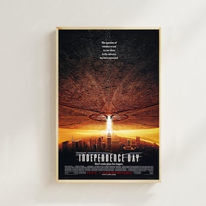 Dia da Independência (1996)-- Cartaz de filme (estilo regular) impressões de arte, decoração para casa, cartaz de filme vintage, cartaz de arte para presente, cartaz de tela