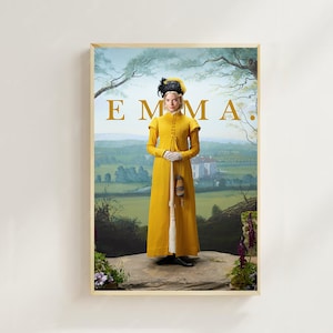 Emma. (2020)-Pôster de filme (estilo regular) Impressão artística, decoração para casa, pôster de arte para presente, arte de filme vintage, pôster de tela