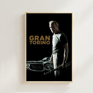 Gran Torino (2008)--Pôster de filme (estilo regular) Impressões de arte, decoração para casa, pôster de filme vintage, pôster de tela