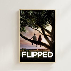 Flipped Movie Poster: Couple in Tree Canvas Art Print,Room decor,Wall Art,Poster Gift,Film Fan Collection