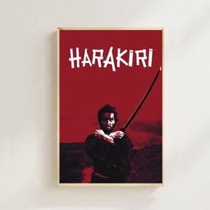 Harakiri (1962) - Cartaz de filme (estilo regular) impressões de arte, decoração para casa, cartaz de arte para presente, cartaz de tela