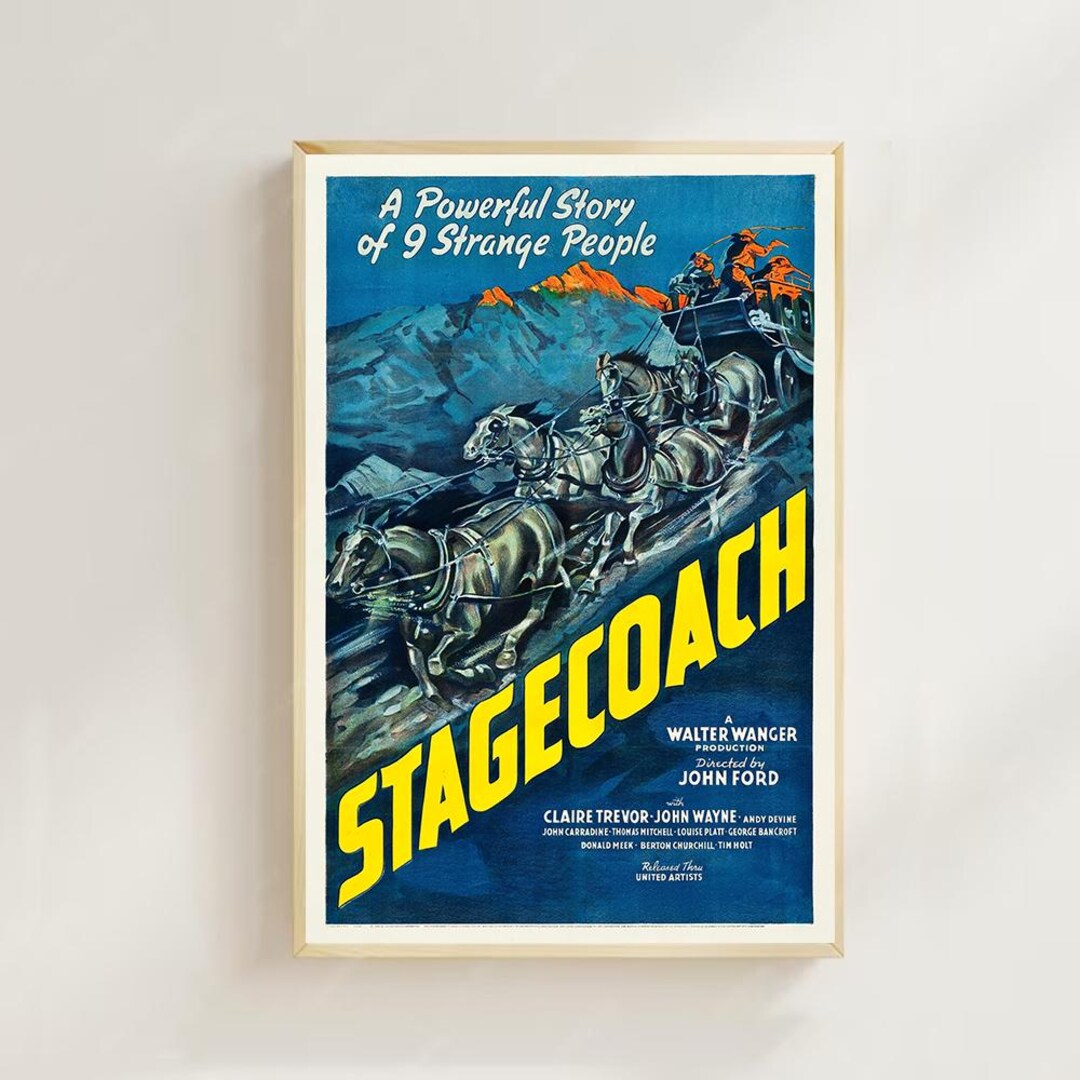 駅馬車（1939年）--映画ポスター（通常スタイル）アートプリント