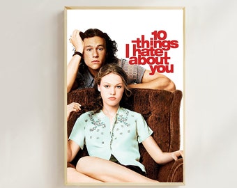 10 Things I Hate About You (1999)-  Movie Poster (Regular Style)Art  printing, Home Decor, Art Poster for Gift，Canvas Poster