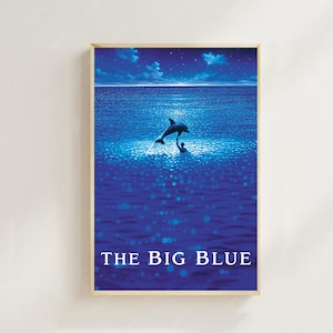 The Big Blue-- Poster de filme (estilo regular) impressões de arte, decoração para casa, pôster de filme vintage, pôster de arte para presente, pôster de tela