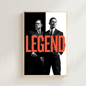 Legend (2015)--Pôster de filme (estilo regular) Impressão artística, decoração para casa, pôster de arte para presente, arte de filme vintage, pôster em tela
