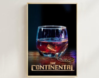 The Continental Aus der Welt von John Wick - Filmplakat (regulärer Stil) Kunstdrucke, Wohnkultur, Kunstplakat für Geschenk ， Leinwandplakat