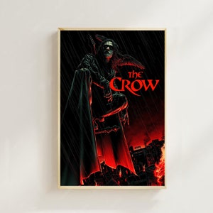 The Crow Movie Poster: Canvas Art Print, Home Decor,Room decor,Wall Art,Poster Gift,Film Fan Collection