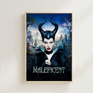 Maleficent Movie Poster: Home Decor Canvas Art Print,Room decor,Wall Art,Poster Gift,Film Fan Collection