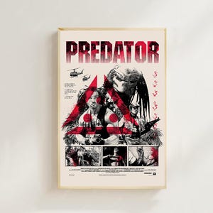 Depredador (1987) - Póster de película (estilo regular) Láminas artísticas, decoración del hogar, póster artístico para regalo, póster en lienzo