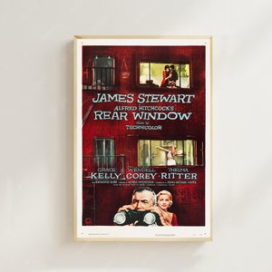 Janela Indiscreta (1954)--Pôster de Filme (Estilo Regular) Impressões Artísticas, Decoração para Casa, Pôster de Filme Vintage, Pôster em Tela