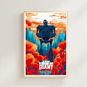 O Gigante de Ferro (1999)--Impressão de pôster de filme,Decoração para casa,Pôster de arte para presente,Arte de filme vintage,Pôster em tela