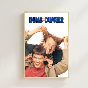 Dumb and Dumber (1994) -- Impressão de arte de pôster de filme, decoração de casa, pôster de arte para presente, arte de filme vintage, pôster de tela