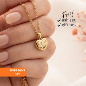 Custom Engraved Paw Print Heart Urn Necklace, Waterproof Pet Cremation Jewelry, Ash Holder Locket Pendant, Dog Cat Memorial Sympathy Gift