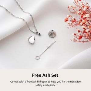 Engravable Heart Shape Urn Necklace Waterproof Necklace with Secret Compartment Ashes Stash Jewelry Pet Cremation Keepsake Dog Cat Memorial