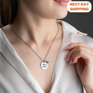 Personalized Zodiac Necklace Custom Jewelry Celestial Zodiac Sign Necklace Horoscope Pendant Custom Zodiac Jewelry Astrological Sign Gift