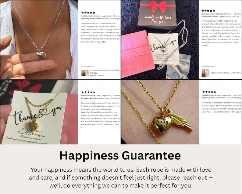 Engravable Heart Shape Urn Necklace Waterproof Necklace with Secret Compartment Ashes Stash Jewelry Pet Cremation Keepsake Dog Cat Memorial