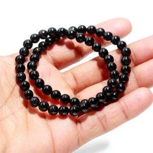 Black Hematite Bracelet 5mm Round Beads Handmade Hematite Jewelry, Men&#39;s Hematite, Women&#39;s Hematite, Gift for Him, Gift for Her