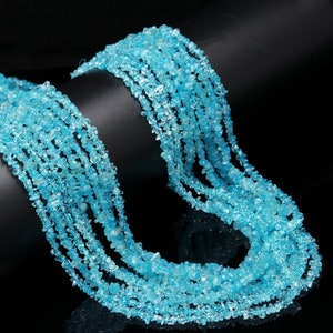 Natural Blue Topaz Smooth Nuggets Chips, Rare Topaz Uncut Beads, Handmade Jewelry Blue Topaz Gemstone Beads, 36&#39;&#39; Inch Wholesale Beads Lot